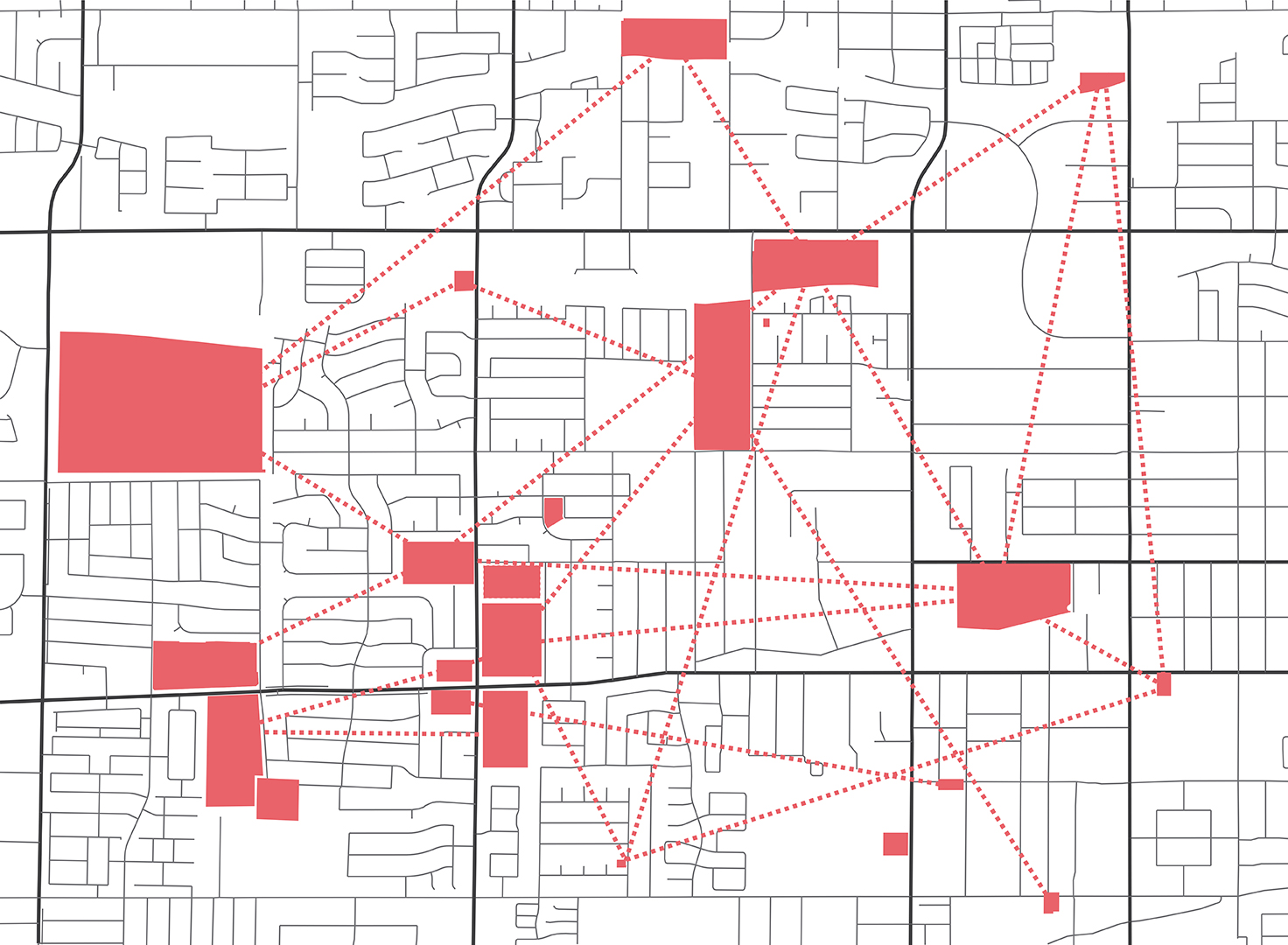 Disparate vacant lots in Phoenix, AZ become network of construction sites